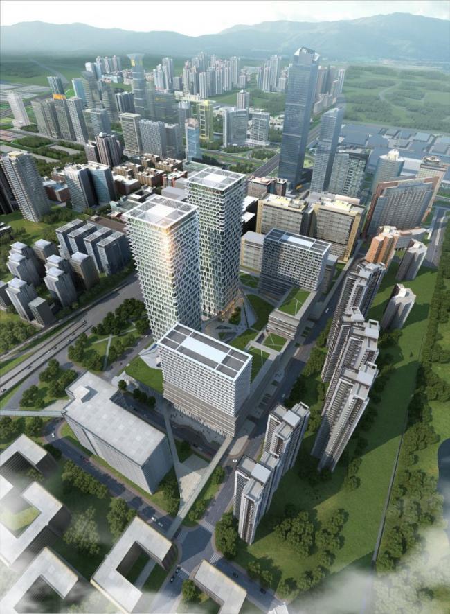 Sketchup综合体模型|超高层商业综合体，高层办公，现代风格