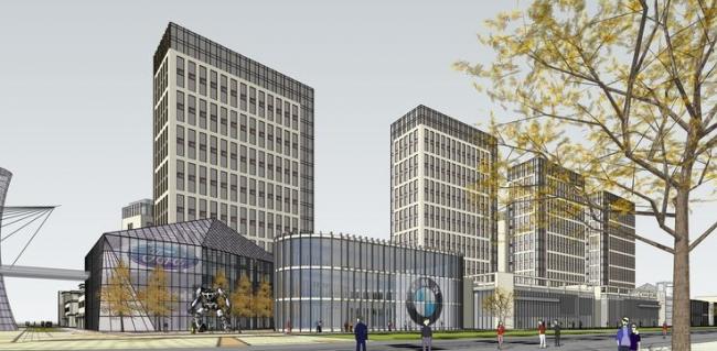 Sketchup住宅模型|高层住宅，底层商业，居住建筑，现代风格