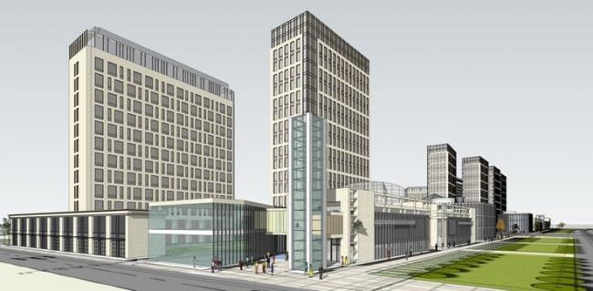 Sketchup住宅模型|高层住宅，底层商业，居住建筑，现代风格