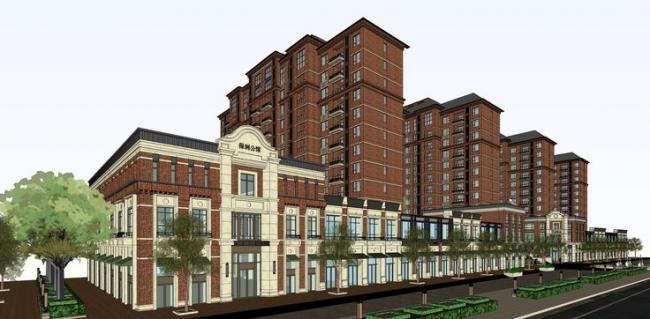 Sketchup住宅模型|高层住宅，古典风格，居住建筑