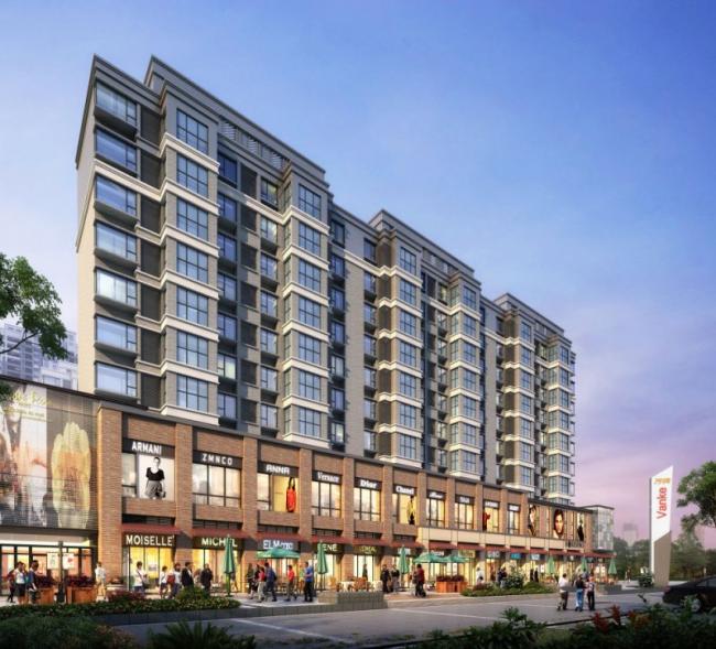 Sketchup住宅模型|高层住宅小区，底层商业，居住建筑，现代风格