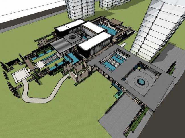 Sketchup办公模型|多层办公楼，现代风格