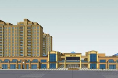 Sketchup商业模型|多层商业步行街，高层住宅，欧式古典风格-BIM建筑网