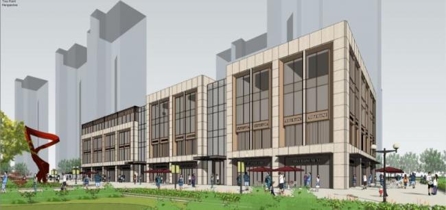 Sketchup商业模型|多层商业建筑，现代风格