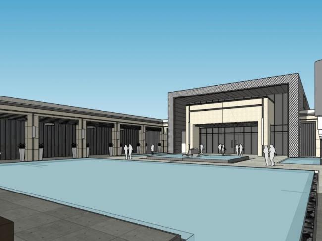 Sketchup商业模型|多层售楼处，现代风格，商业建筑