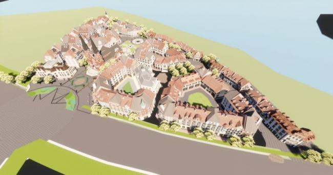 Sketchup商业模型|多层商业街，欧式古典风格