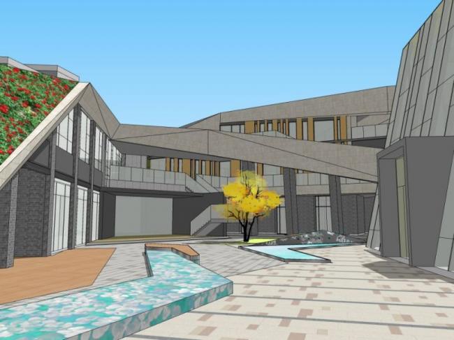 Sketchup商业模型|多层商业街，新中式风格