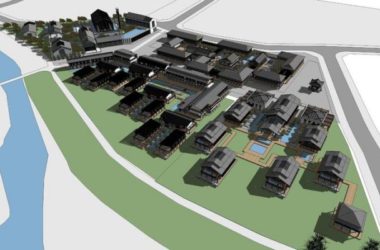 Sketchup酒店模型|多层仿古温泉会所酒店，新中式风格-BIM建筑网