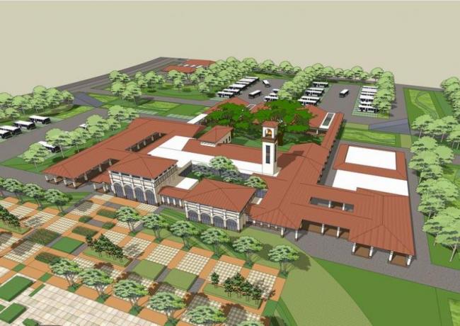 Sketchup车站路桥|多层欧式汽车站，西班牙汽车站，古典风格，交通建筑