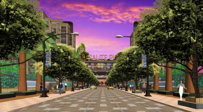 Sketchup景观模型|商业街景观，新古典风格