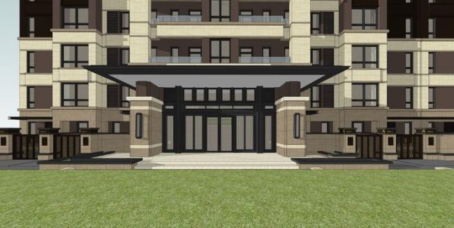 Sketchup住宅模型|多层住宅，花园洋房，新古典风格，居住建筑