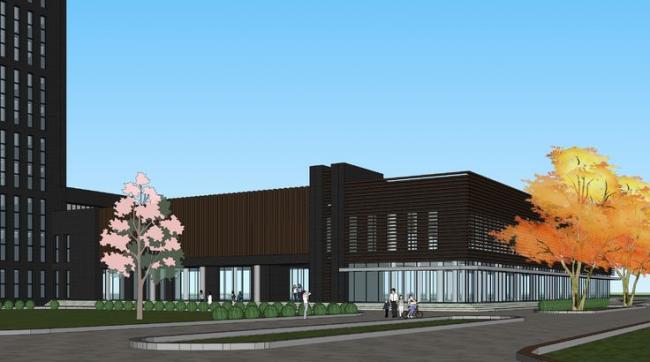 Sketchup办公模型|产业园科研楼，高层办公，现代风格