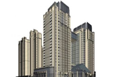 Sketchup综合体模型|高层住宅，商住综合体，ArtDeco风格，古典风格-BIM建筑网