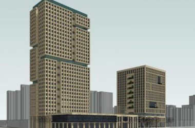 Sketchup办公模型|多层高层混合办公写字楼，现代风格-BIM建筑网