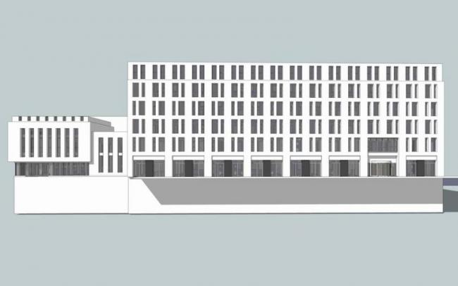 Sketchup办公模型|多层办公楼，写字楼，现代风格