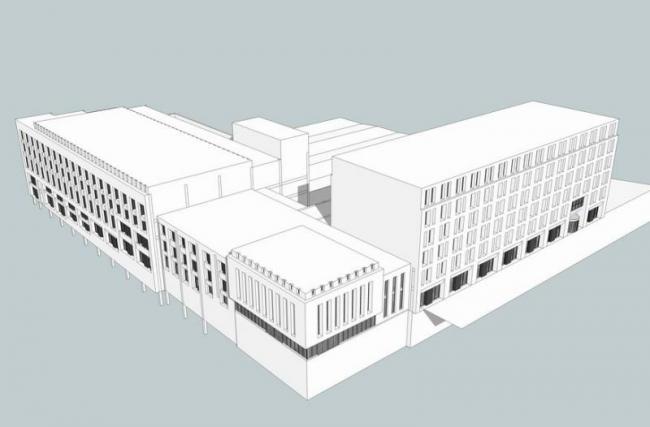 Sketchup办公模型|多层办公楼，写字楼，现代风格