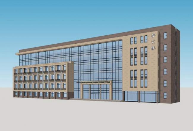 Sketchup办公模型|多层办公楼，写字楼，现代风格