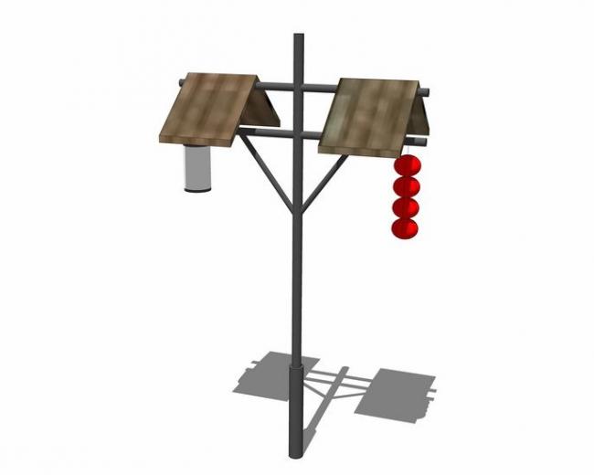 Sketchup素材模型|中式路灯，素材组件