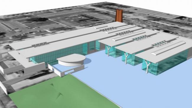 Sketchup文化模型|福特沃斯现代美术博物馆，多层文化建筑，现代风格