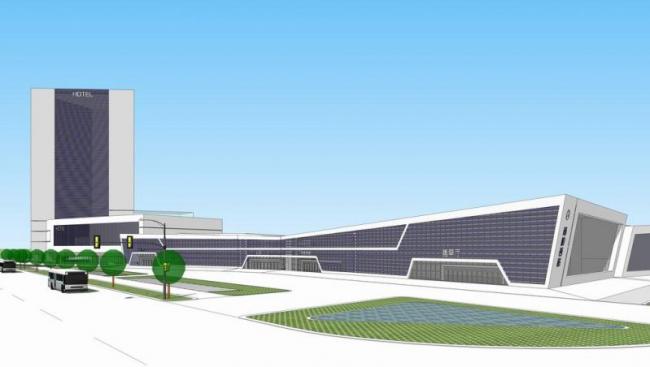 Sketchup车站路桥|多层高层混合汽车站，高层办公，现代风格，交通建筑