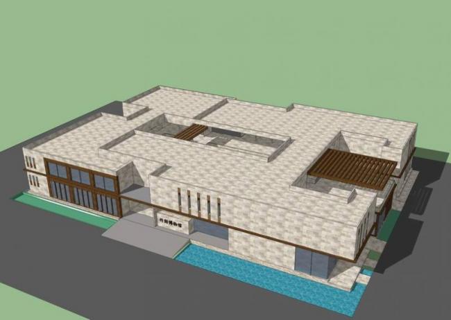 Sketchup文化模型|多层展览馆展示中心博物馆，现代风格，文化建筑