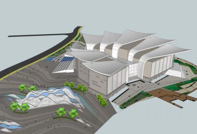 Sketchup文化模型|多层展览馆展示中心博物馆，现代风格，文化建筑