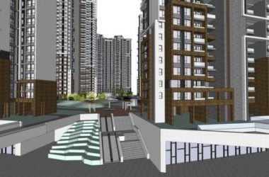 Sketchup住宅模型|高层住宅小区,现代风格,天井,居住建筑-BIM建筑网