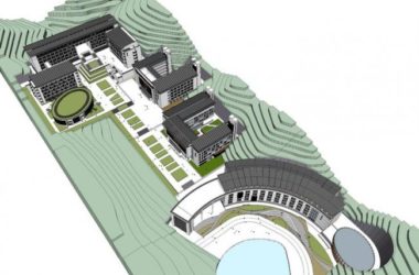 Sketchup学校模型|多层学校教学楼，校园，教育建筑，新中式风格-BIM建筑网