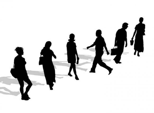 Sketchup素材模型|2D黑色人物，素材组件