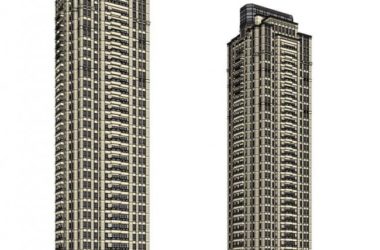 Sketchup住宅模型|高层住宅与会所,欧式古典风格,居住建筑-BIM建筑网