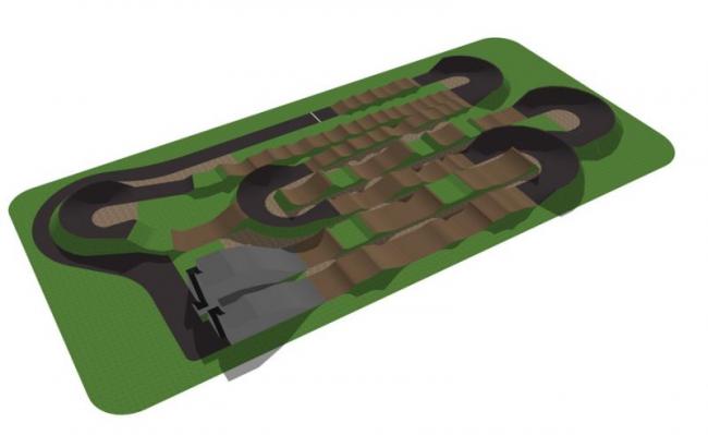 Sketchup素材模型|竞速滑道