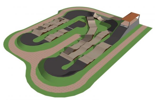 Sketchup素材模型|竞速滑道