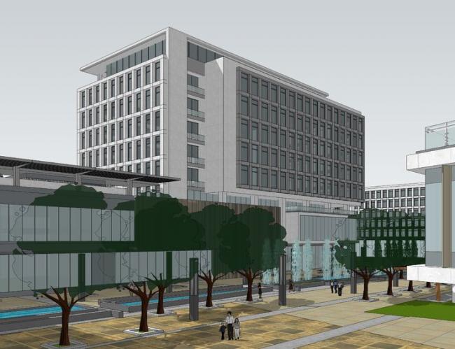 Sketchup办公模型|多层高层混合办公楼群，企业创意园，现代风格