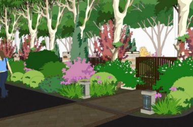 Sketchup景观模型|别墅入口景观，入户景观，现代风格-BIM建筑网