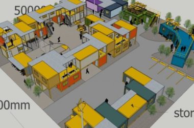 Sketchup办公模型|集装箱办公区，现代风格-BIM建筑网