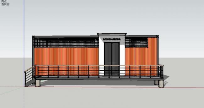 Sketchup商业模型|集装箱，商业，现代风格