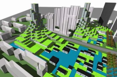 Sketchup办公模型|高层办公区概念方案，商务中心写字楼，现代风格-BIM建筑网