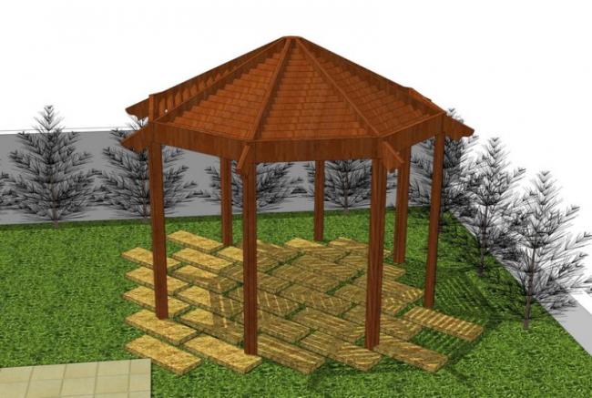 Sketchup小品模型|凉亭景观亭子，小品，现代风格