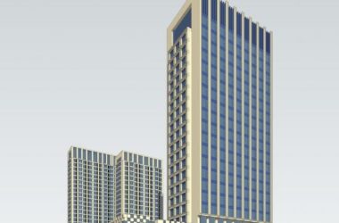 Sketchup综合体模型|高层酒店综合体，商业建筑，现代风格-BIM建筑网