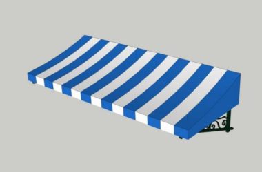 Sketchup素材模型|商业街布艺雨棚，景观素材组件-BIM建筑网