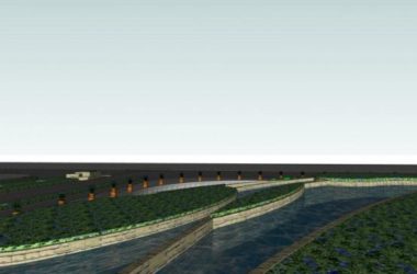 Sketchup景观模型|邻水道路景观，现代风格-BIM建筑网