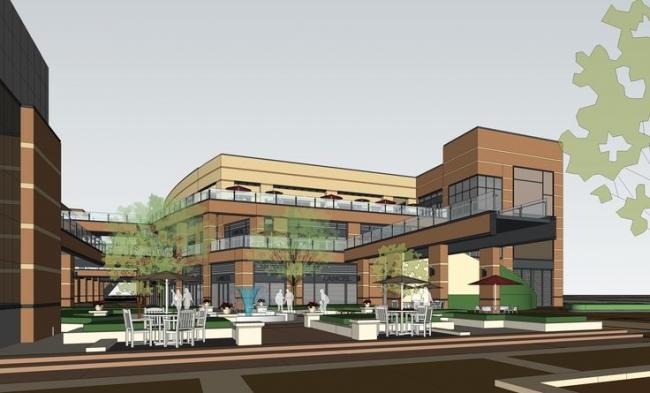 Sketchup商业模型|万科商业综合体，多层商业，现代风格