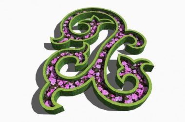 Sketchup素材模型|花瓣形小灌木植物景观素材组件-BIM建筑网