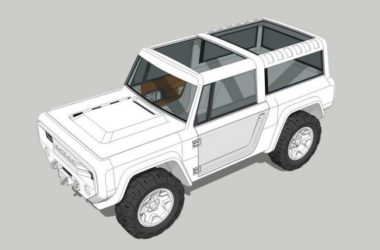 Sketchup素材模型|吉普车汽车交通工具素材组件，现代风格-BIM建筑网