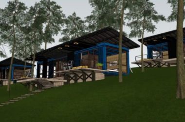 Sketchup住宅模型|集装箱住宅，现代风格-BIM建筑网