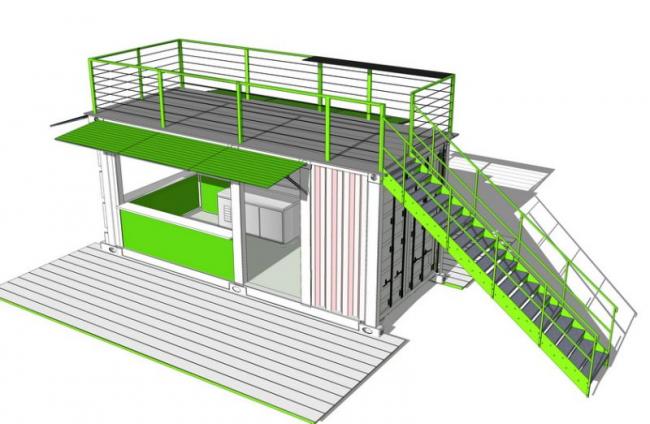 Sketchup商业模型|集装箱建筑