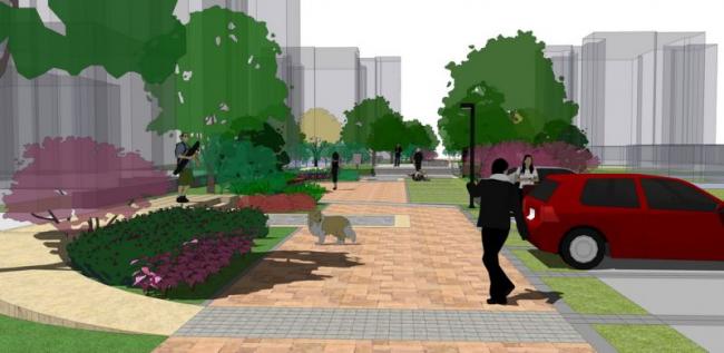 Sketchup景观模型|小区广场景观，现代风格