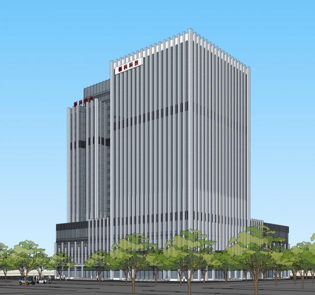 Sketchup办公模型|高层办公楼写字楼，现代风格