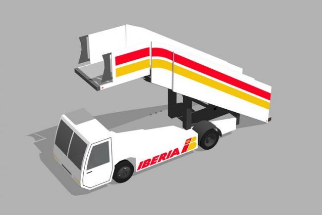 Sketchup素材模型|接机车，交通工具，素材组件