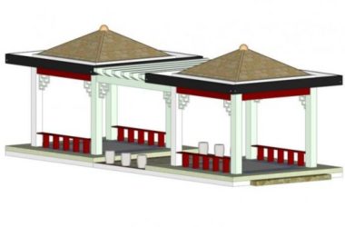 Sketchup小品模型|公园景观亭凉亭，小品，中式风格-BIM建筑网